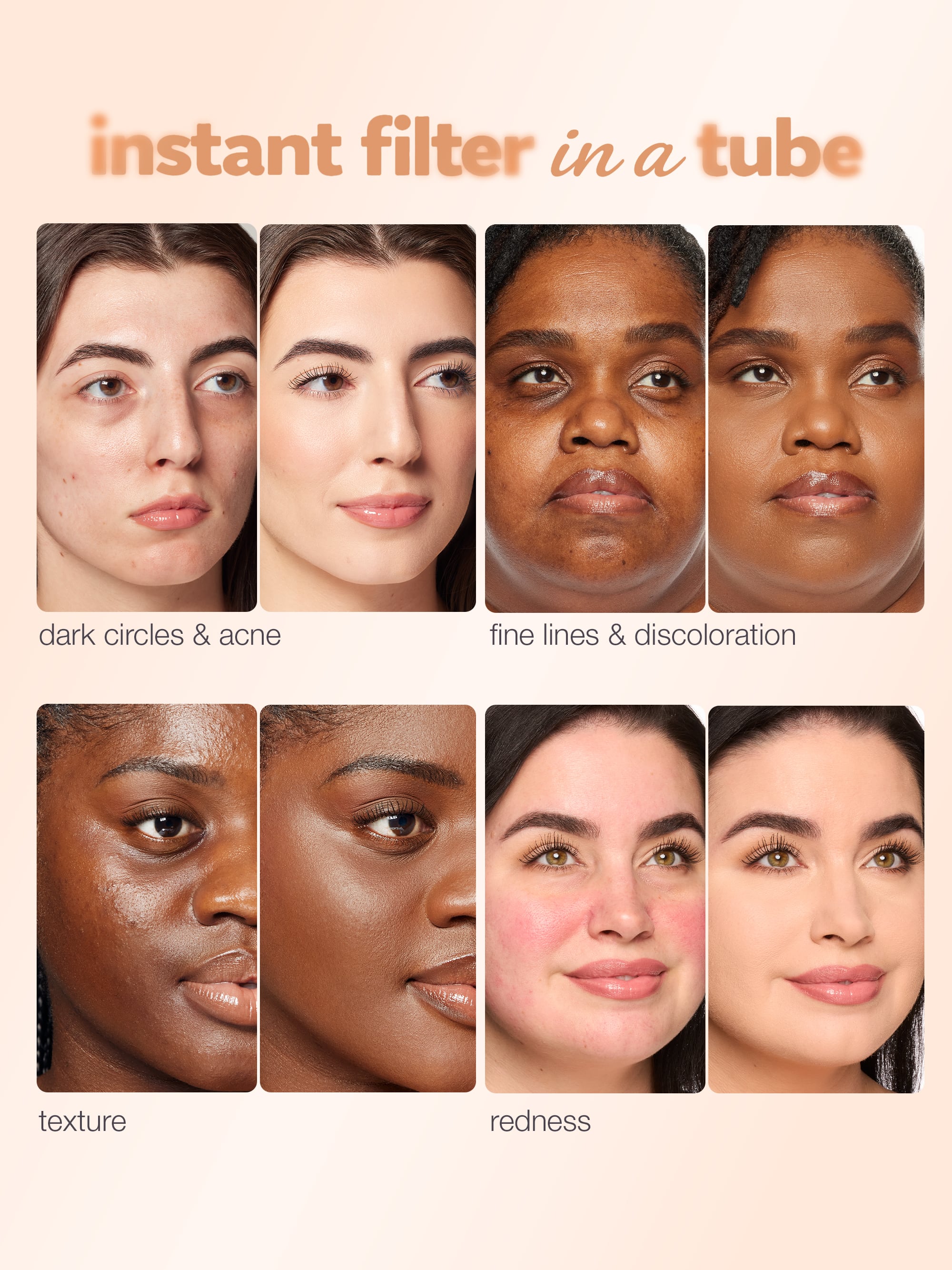 BB blur tinted moisturizer SPF 30 - before and after