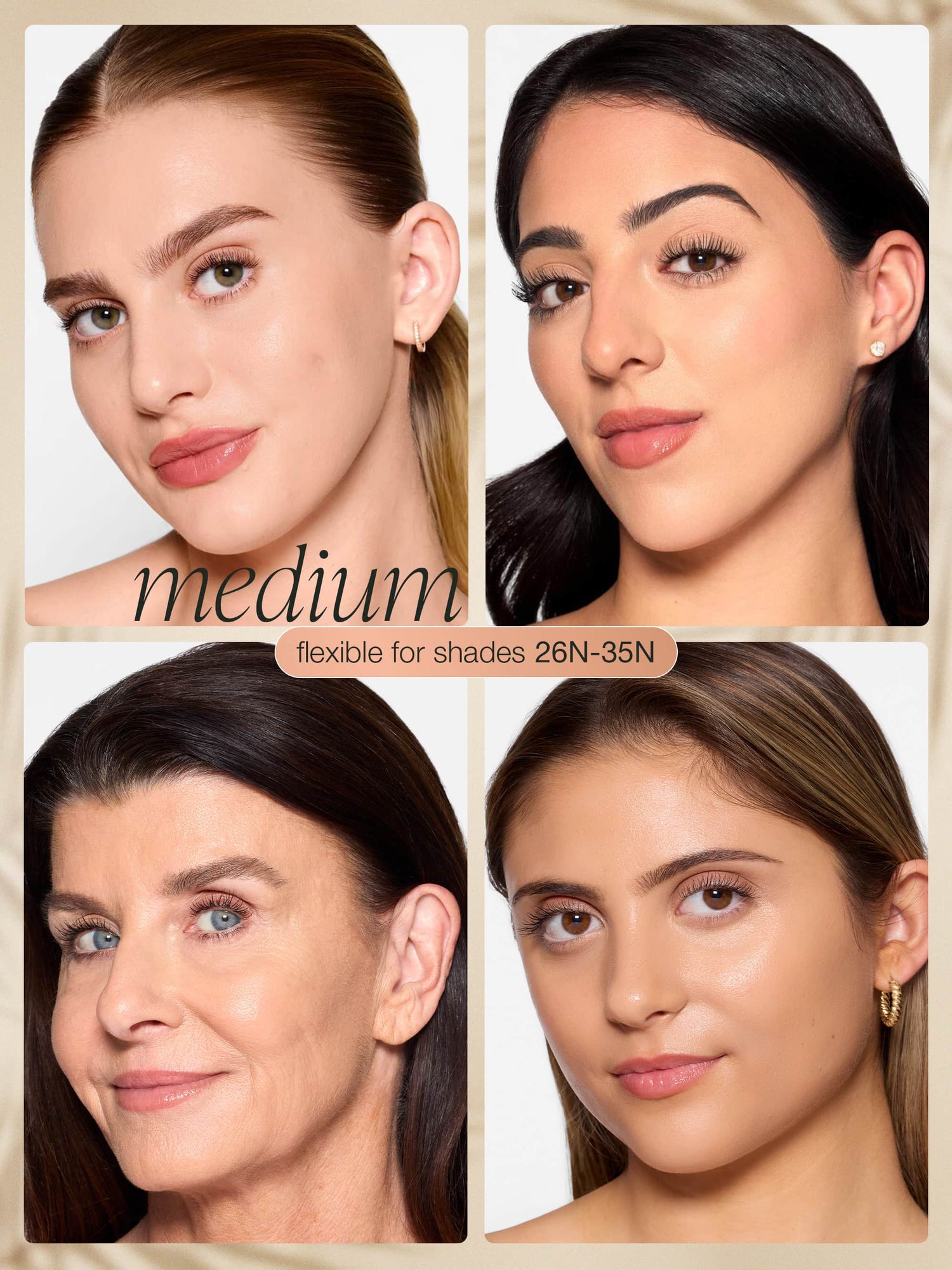 CC serum - medium shade on models