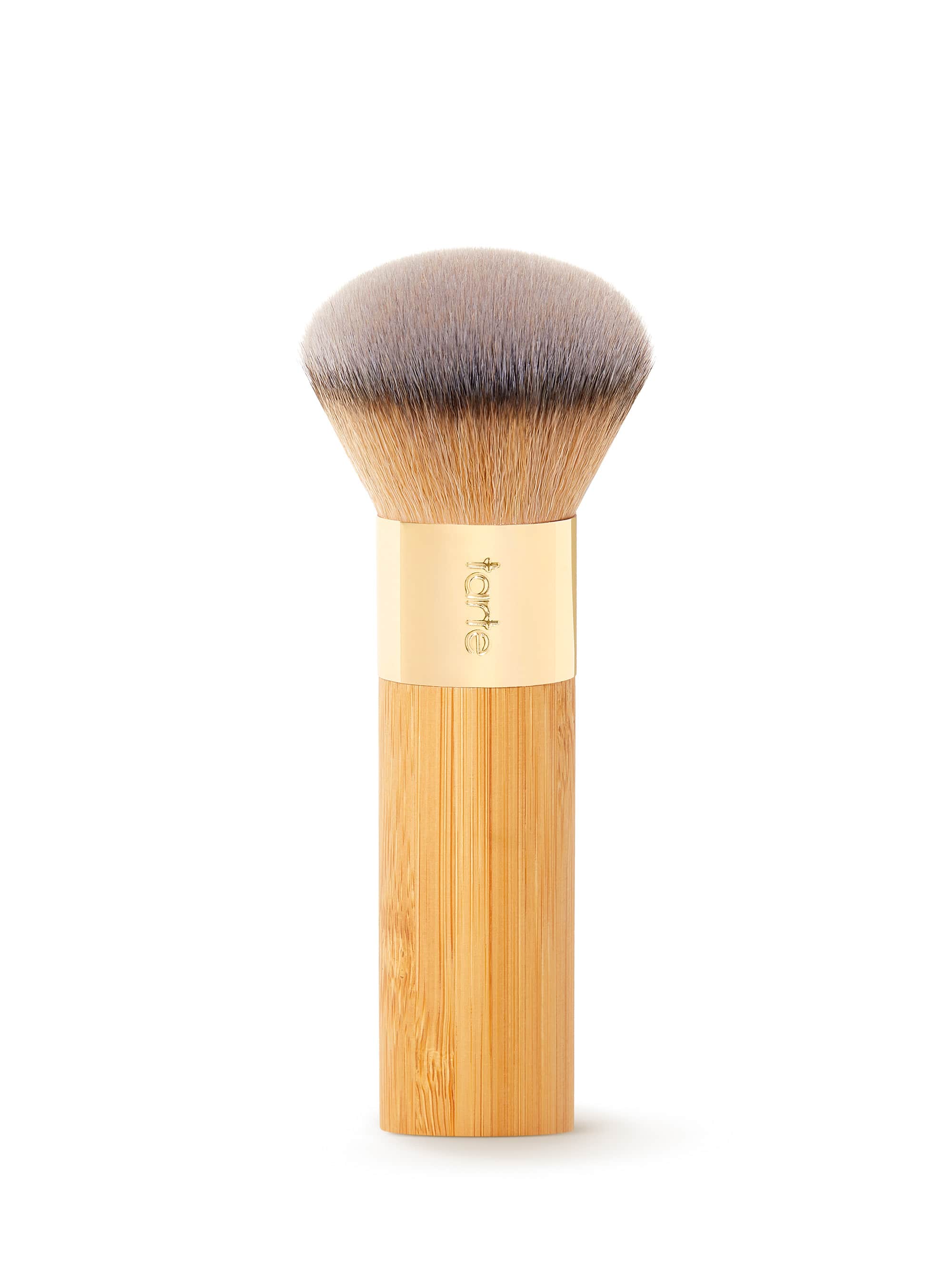 Buffer brush with wooden handle and bristle head