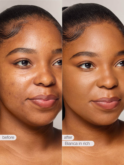 BB blur tinted moisturizer SPF 30 - rich before/after