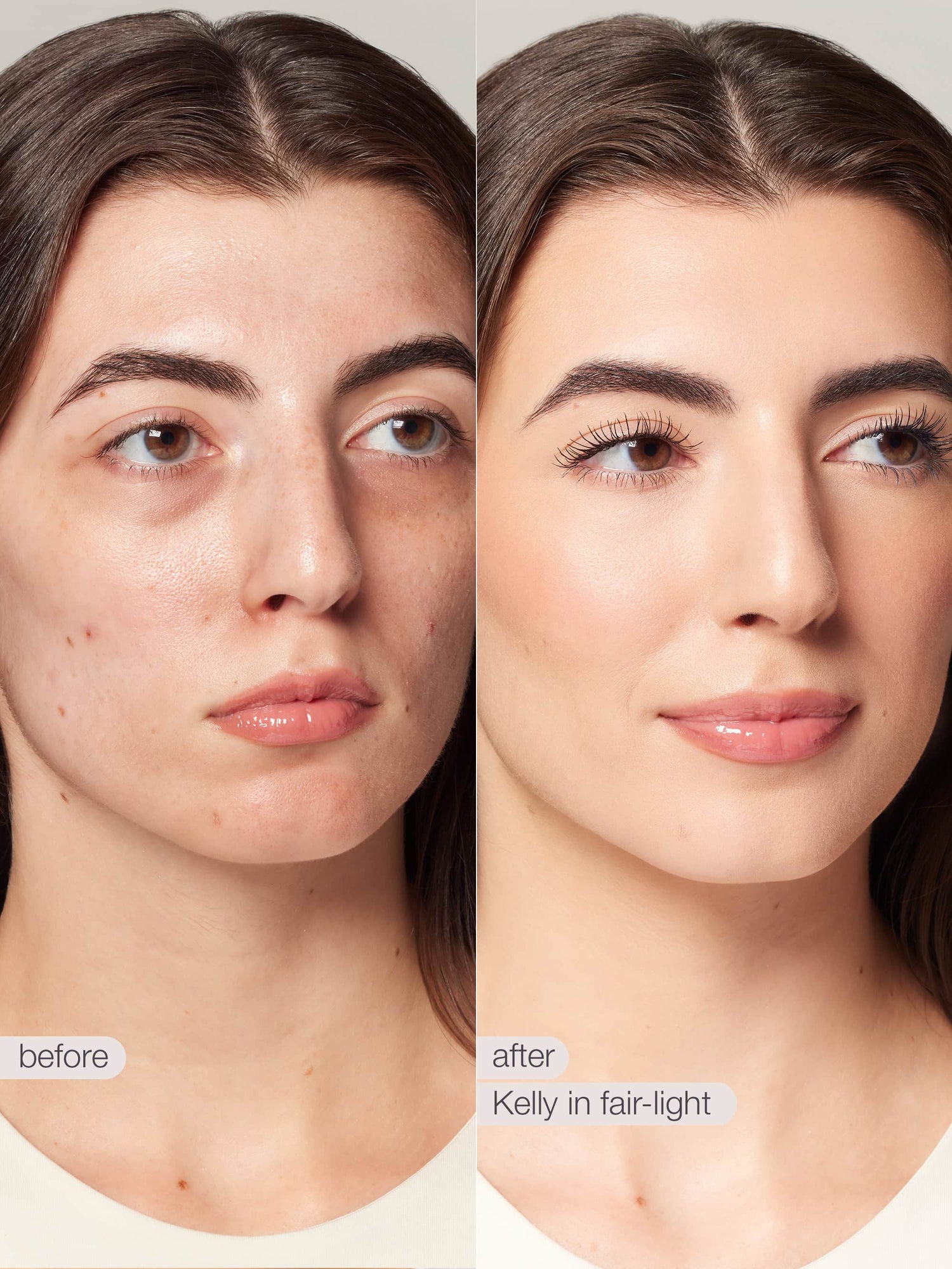 BB blur tinted moisturizer SPF 30 - fair-light before/after